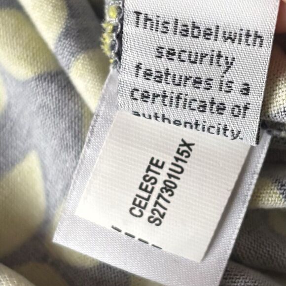 Diane Von Furstenberg Blue Yellow Floral Romper Women's Size 4 US Cotton Silk - Picture 10 of 12